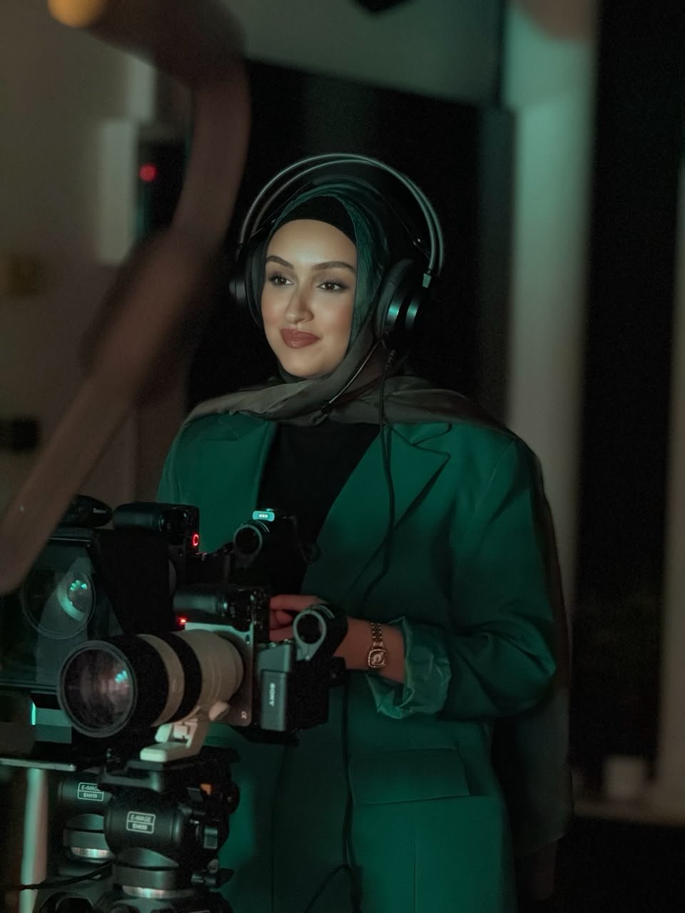 Dania Alawieh working in digital media production